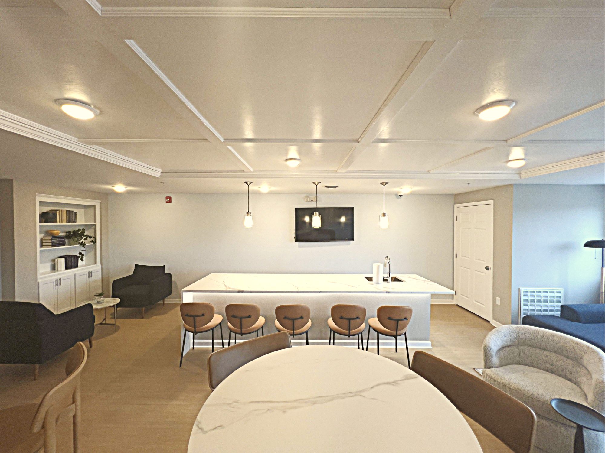 Remodeled clubhouse opened up as an event area